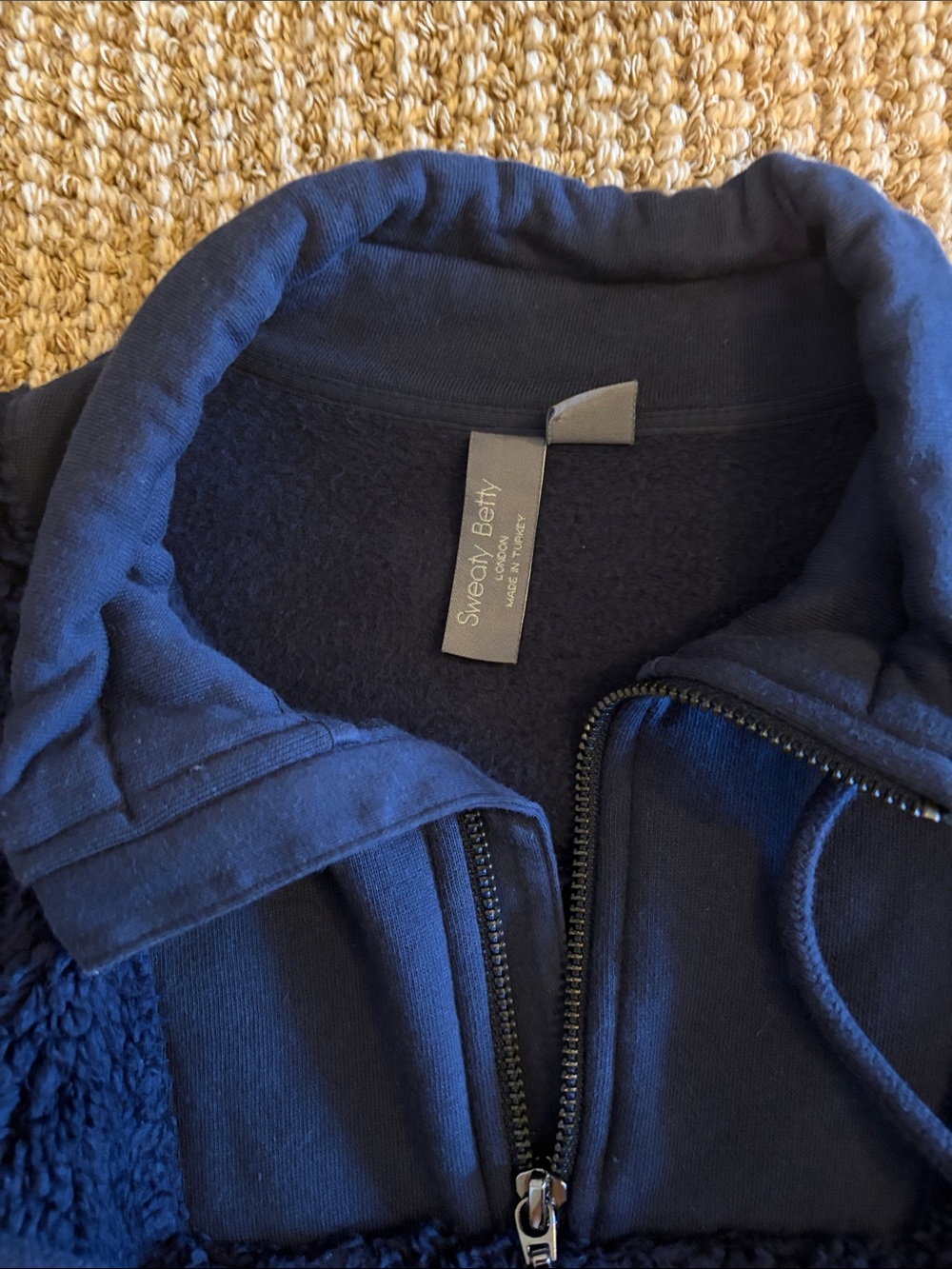 Sweaty Betty Womens  Navy Fleece-Lined Puffer Jacket